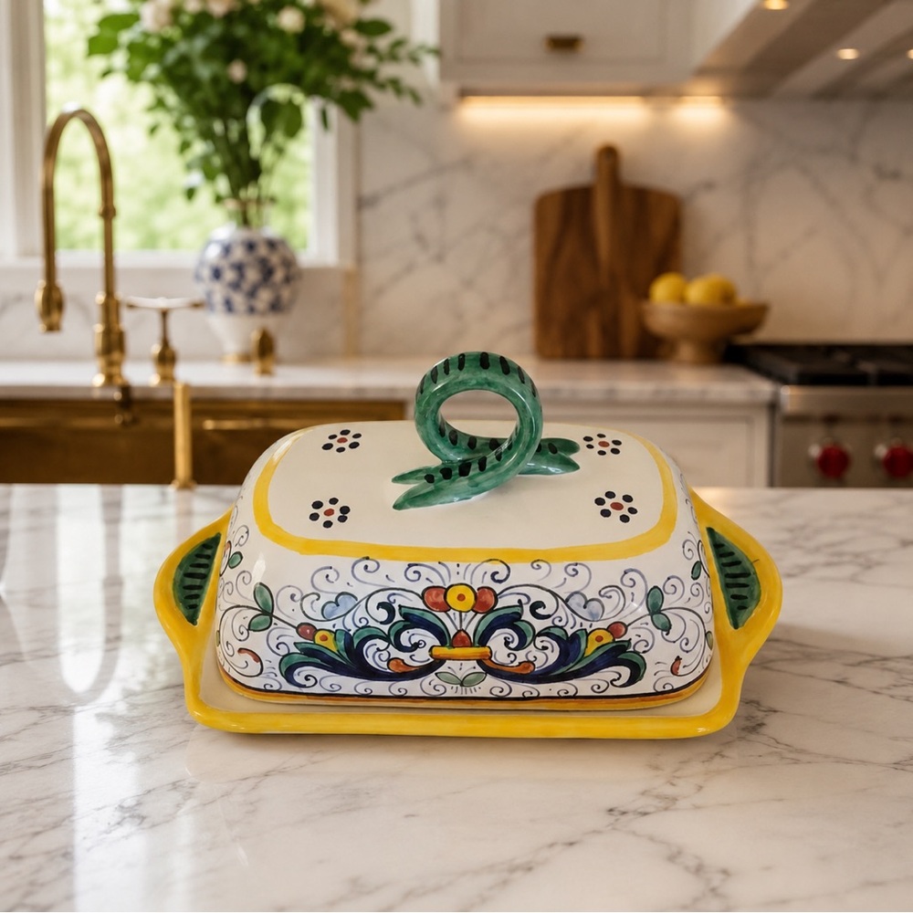 Sberna Deruta Italian Butter Dish